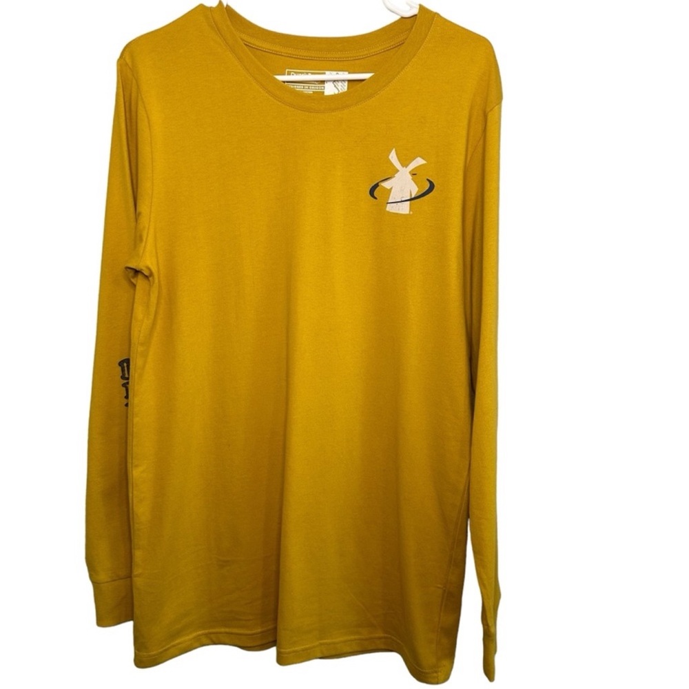 Dutch Bros WOMEN’S SMALL NWT BRAND NEW IN PACKAGE Mustard Yellow Long Sleeve T